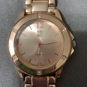 New York & Co rose gold watch